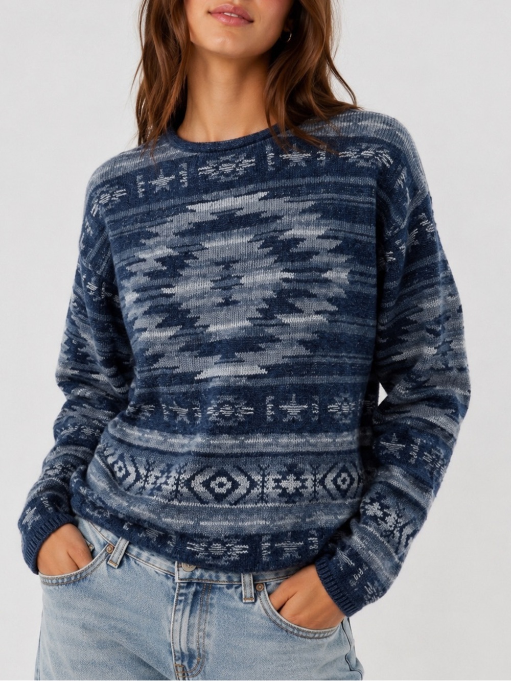 Polo Ralph Lauren Blue Southwest Sweater Women’s Small